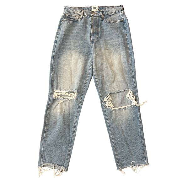 BDG High Waisted Slim Straight Ripped Medium Wash Sz 27 - Picture 4 of 5